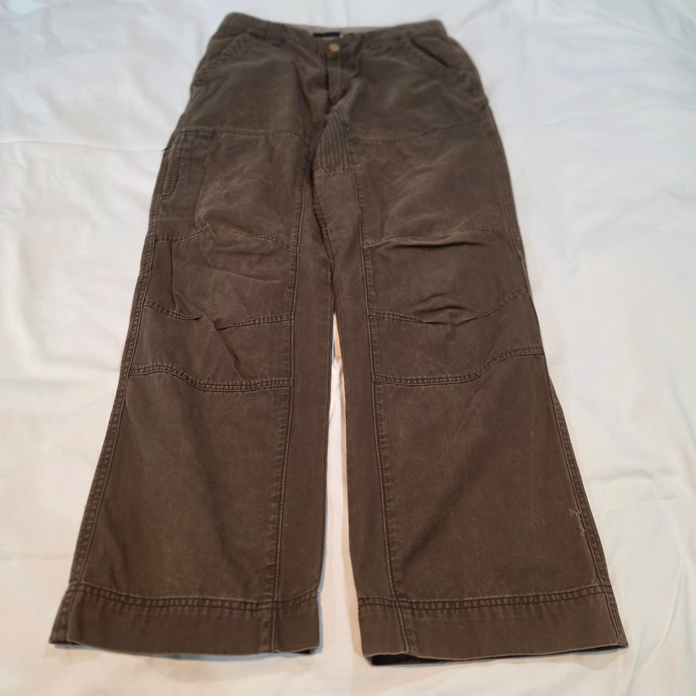 Kuhl Double Knee Work Pants Womens 8 Brown Good Distressed Utility Gorpcore